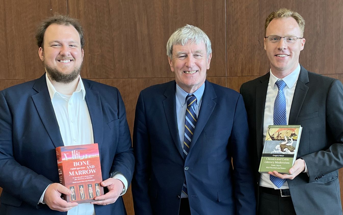 Irish Ambassador with Professors Fisher and Baker at Catholic University