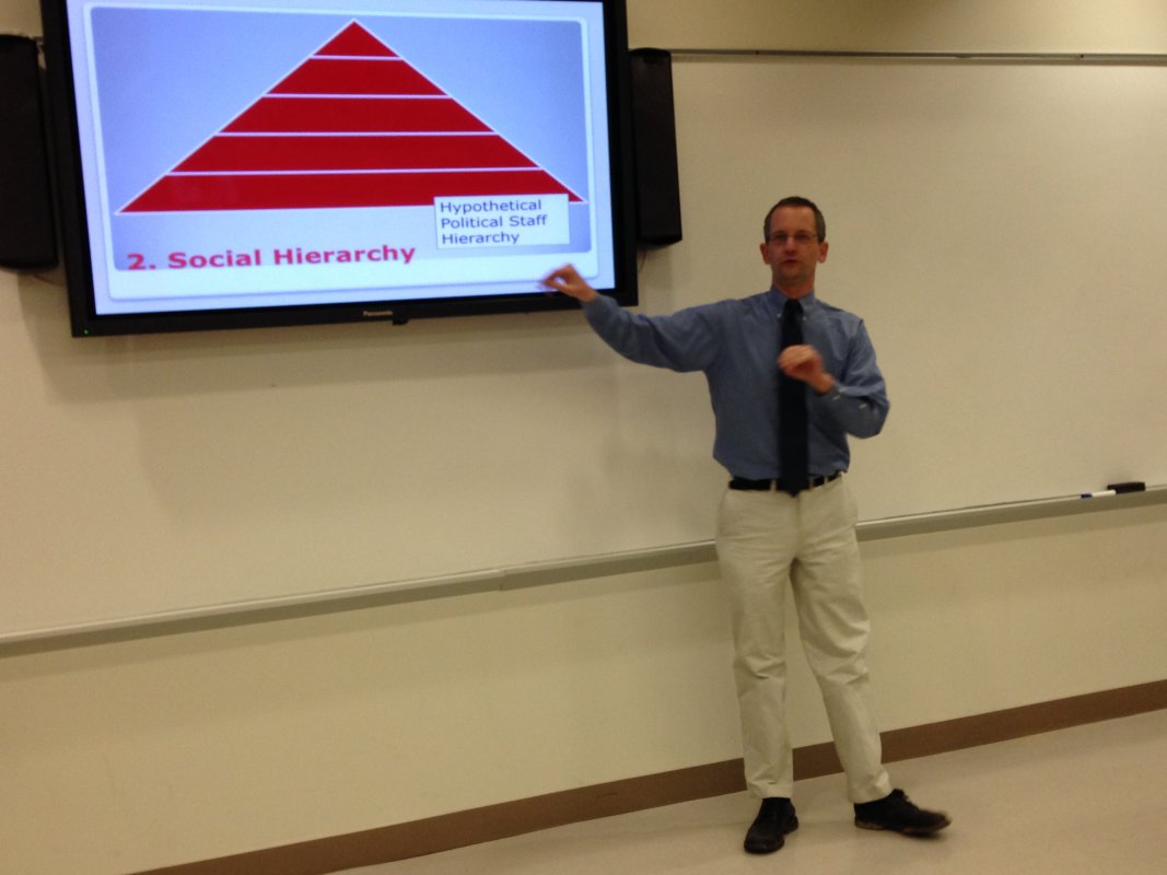 Dr. Green, associate professor of politics at CUA, discusses the social hierarchy of the Washington, D.C. political community.