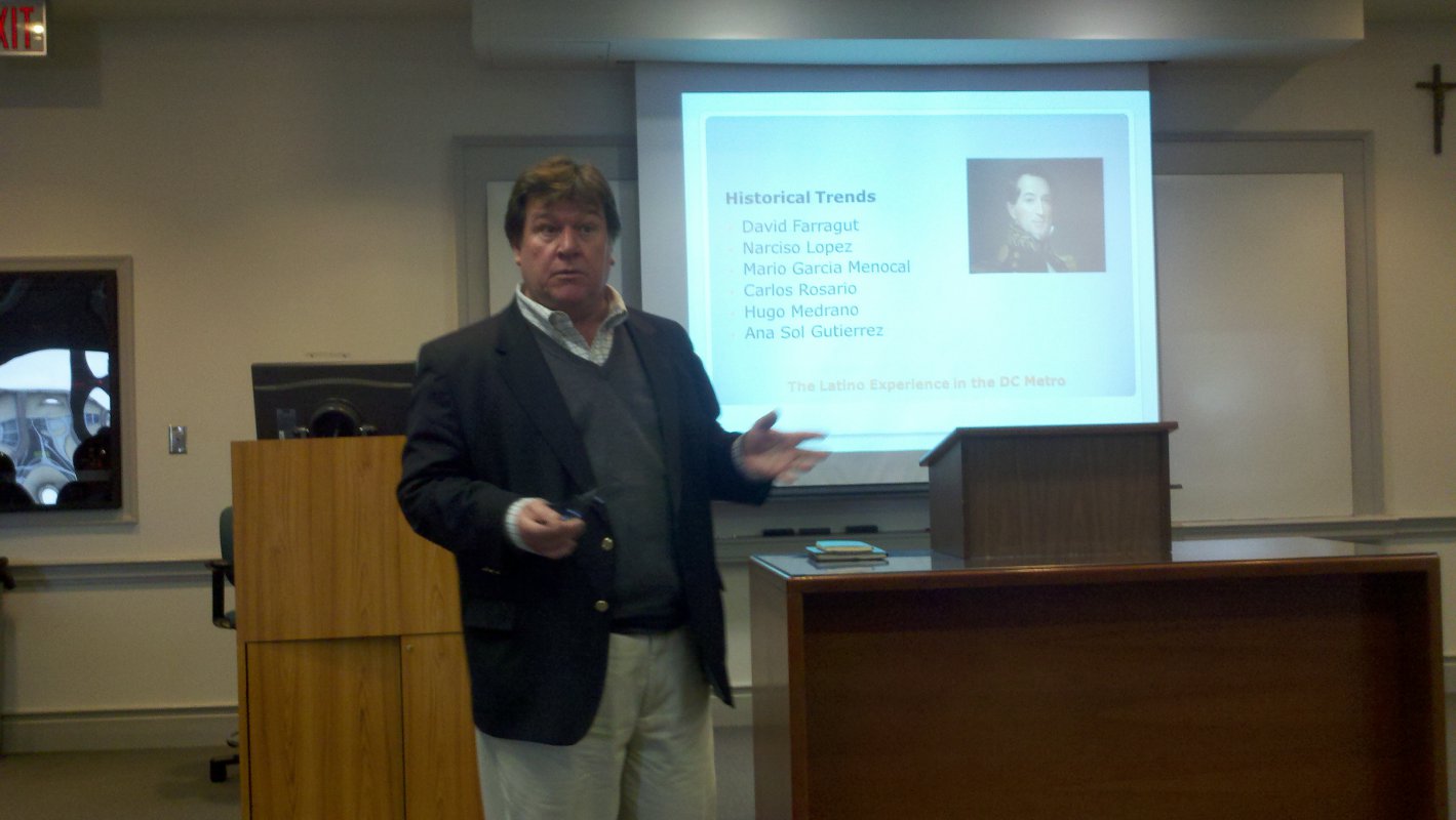 Dr. Enrique Pumar teaches about the history of Hispanics in the Washington, D.C. region.